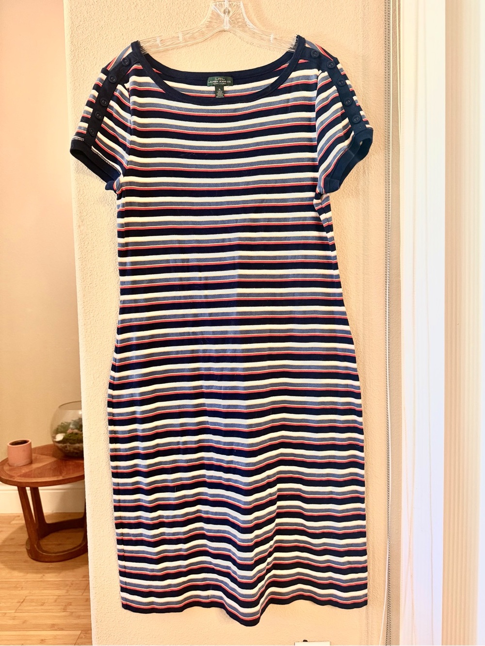 Ralph Lauren Navy, White & Red Striped Tee